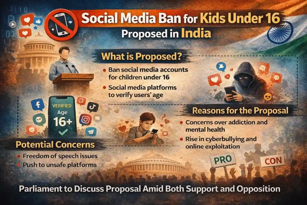 social media ban for teens in india