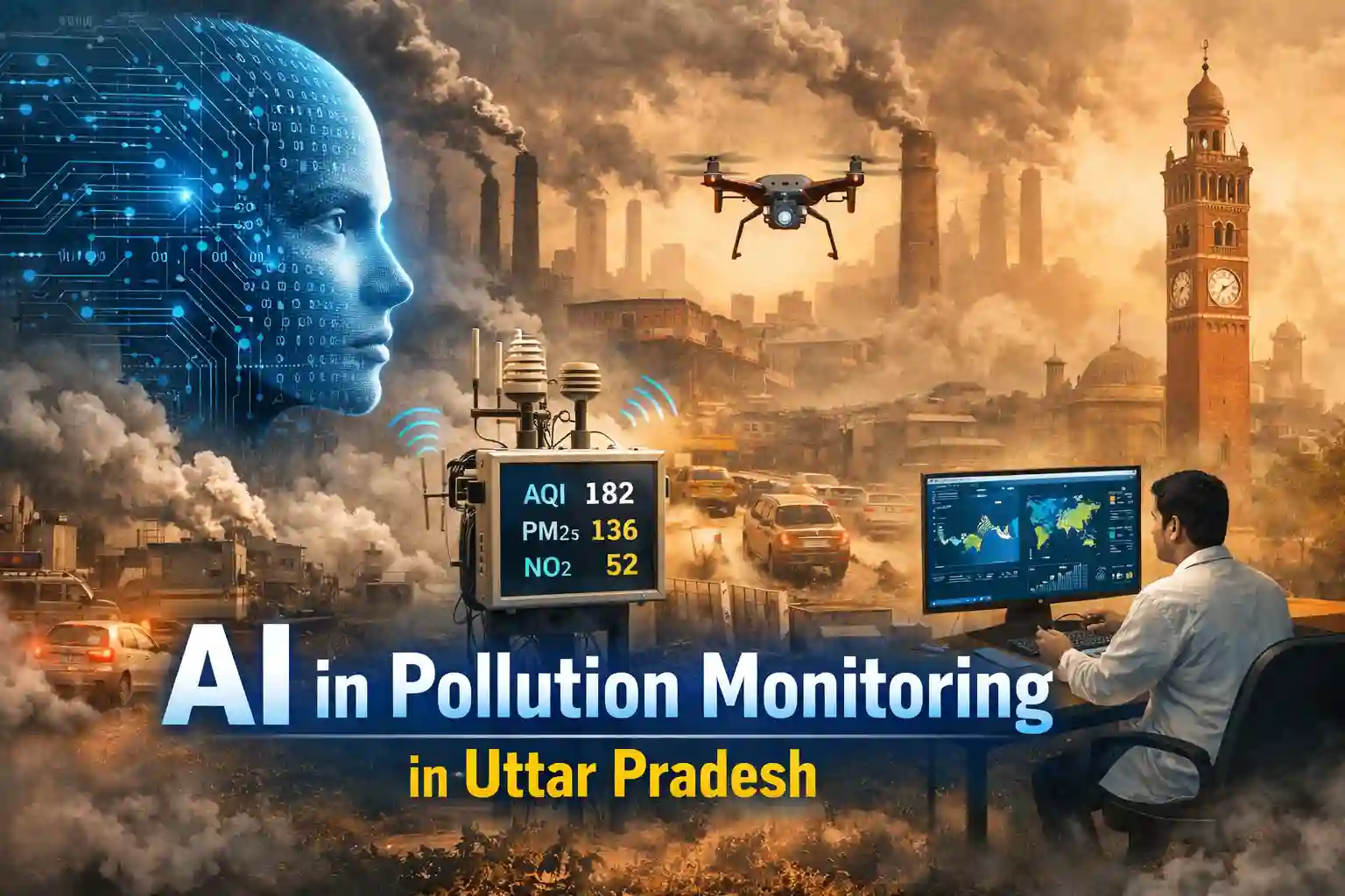 ai pollution monitoring uttar pradesh